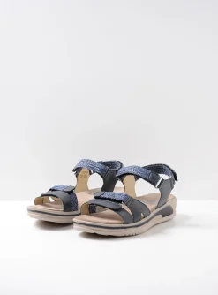 Acula - blauw leer