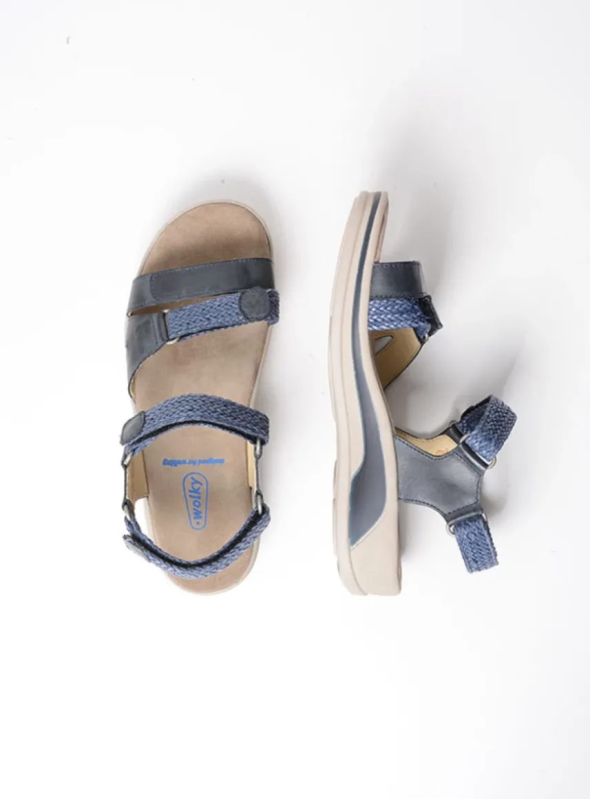 Acula - blauw leer
