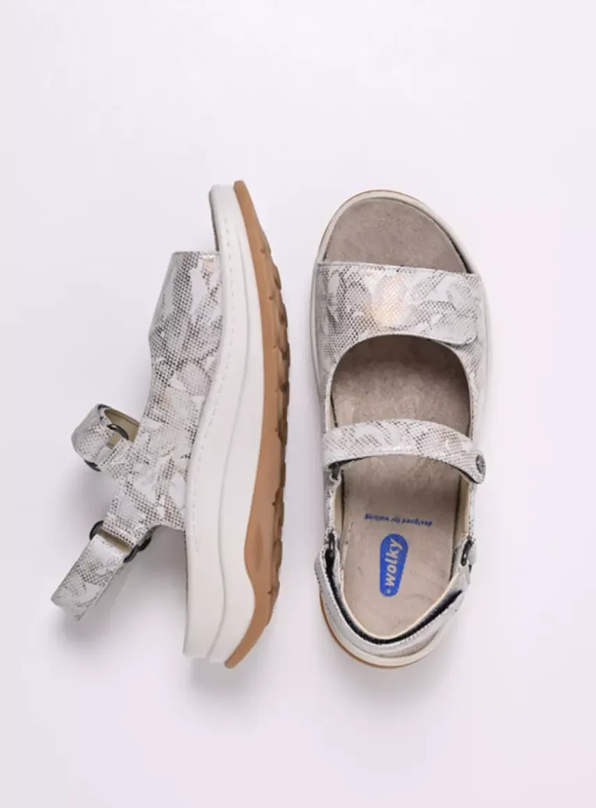 Adura - beige bloemen leer