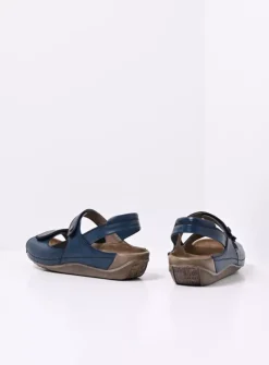 Alberta - denim leer