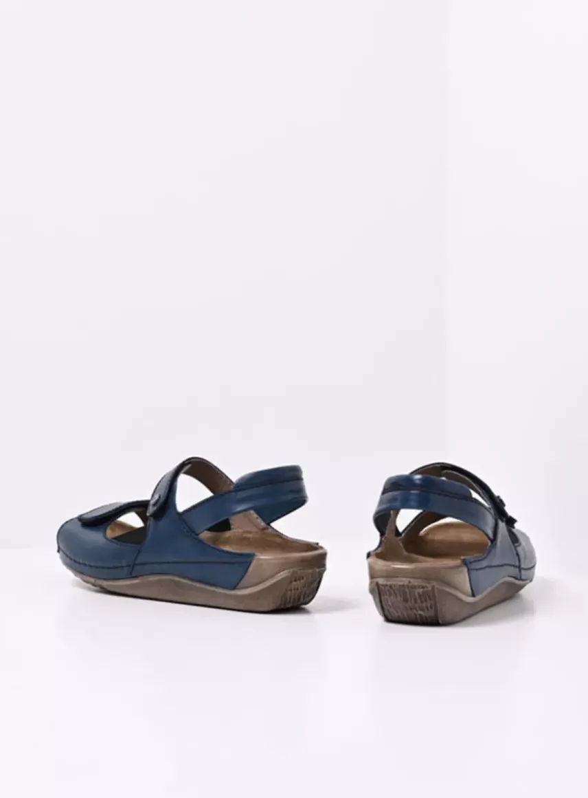 Alberta - denim leer