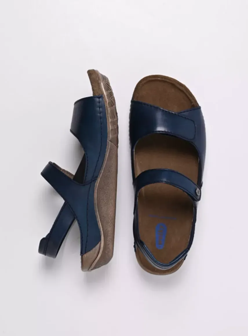 Alberta - denim leer