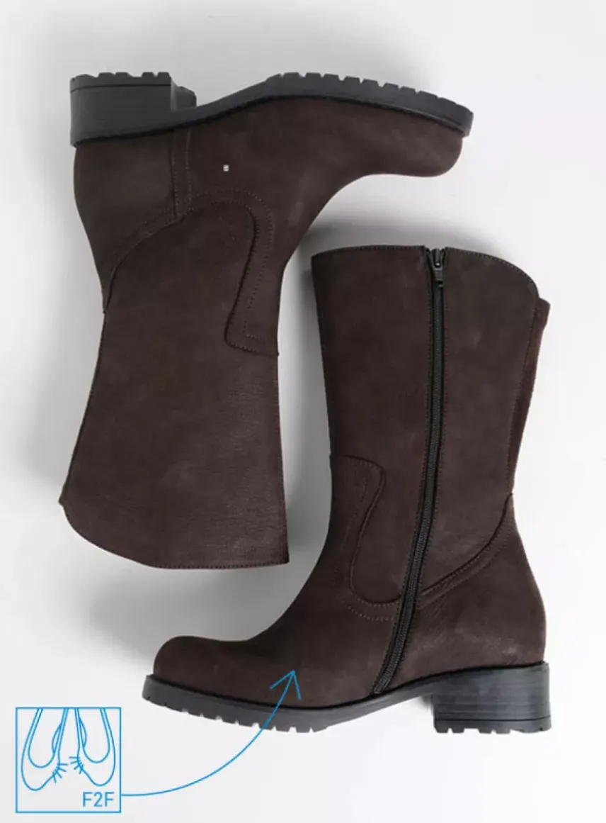 Ansina F2F - bruin nubuck