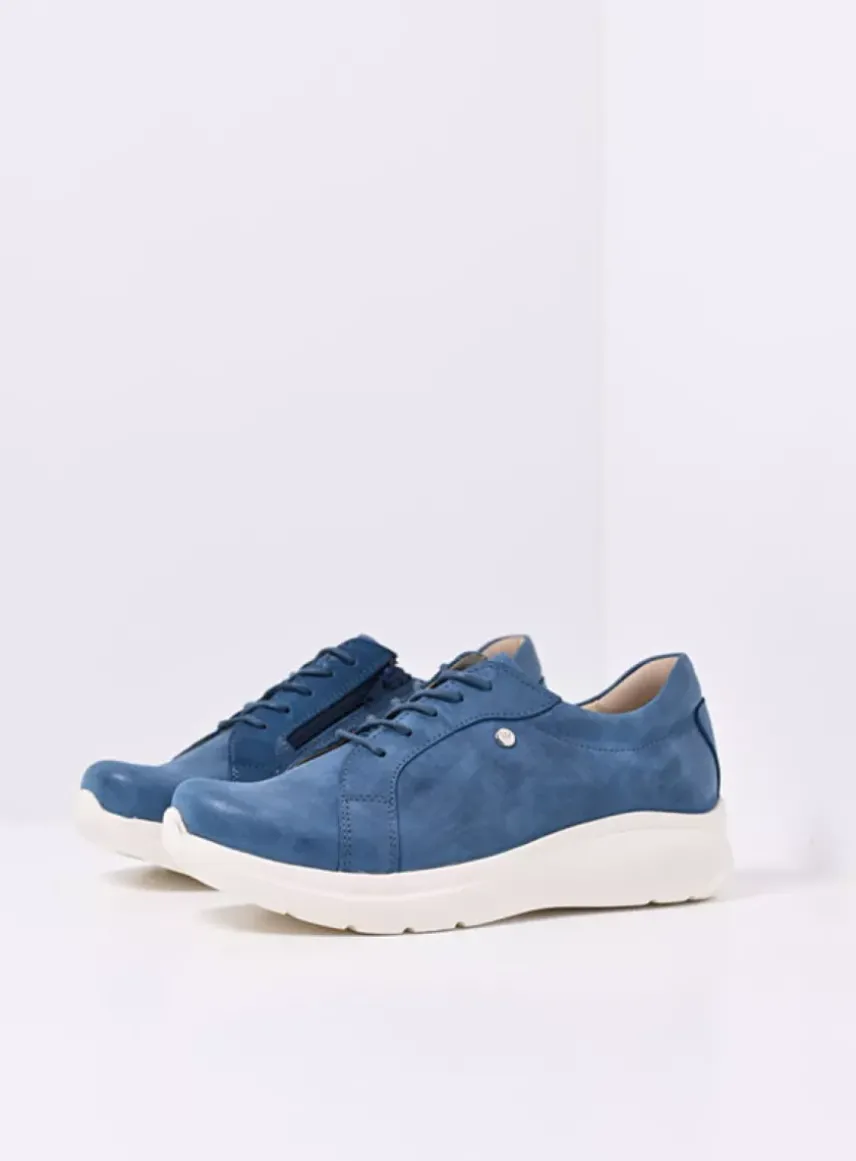 Blitz - blauw effectleer