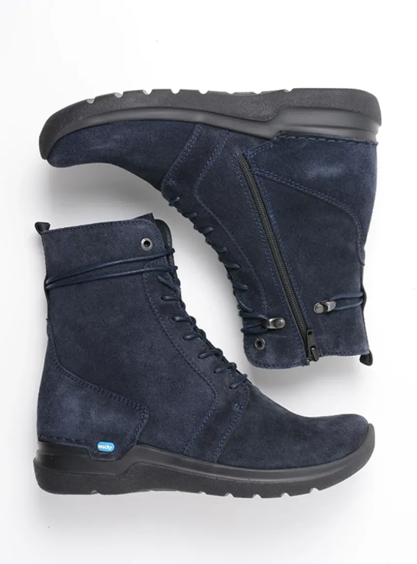 Bluff - blauw suede