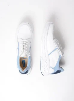 Bounce - wit/blauw leer