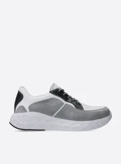 Bounce - wit/grijs combi leer