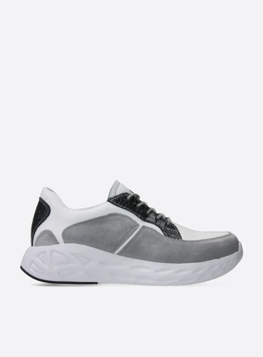 Bounce - wit/grijs combi leer