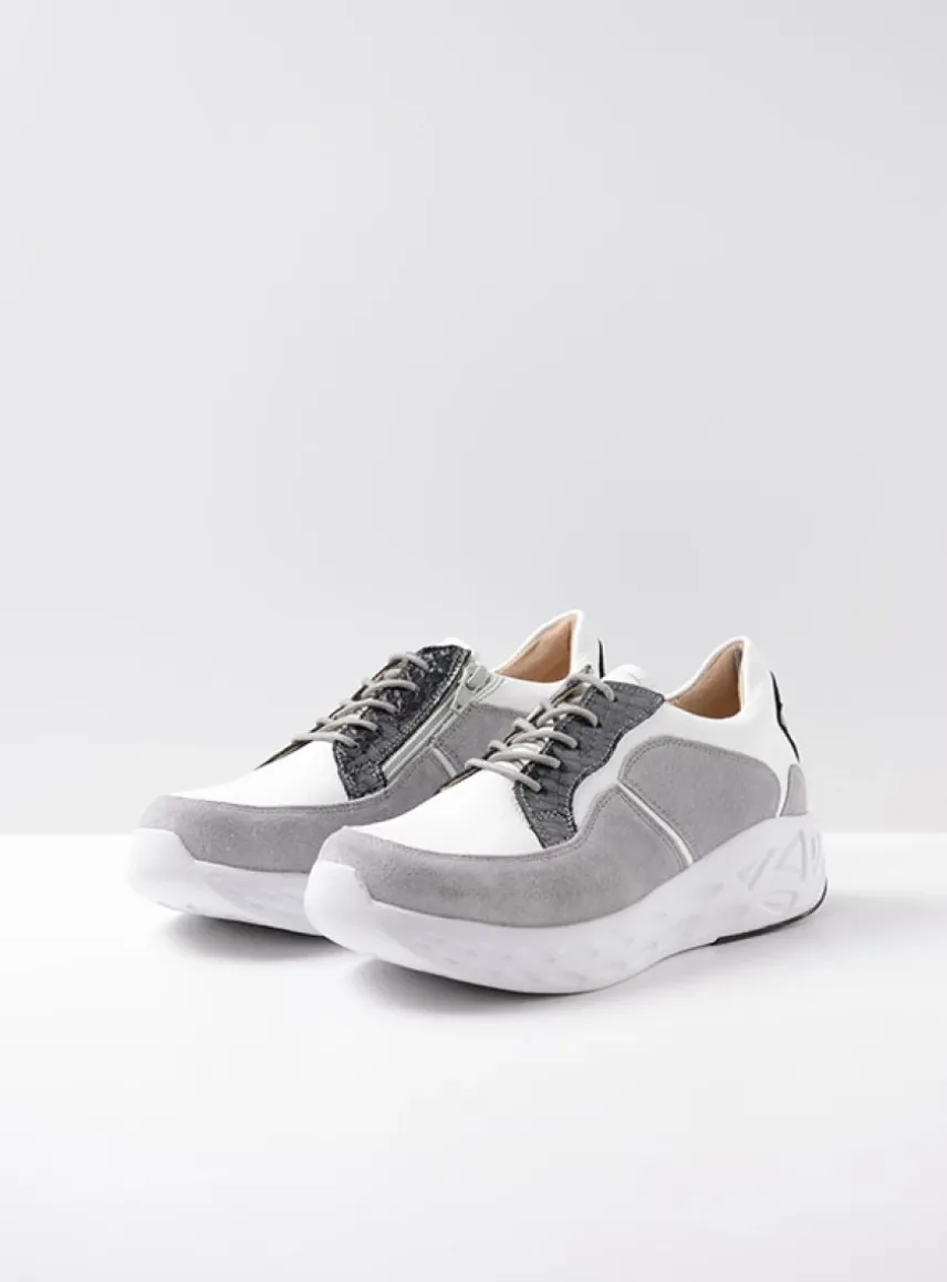 Bounce - wit/grijs combi leer