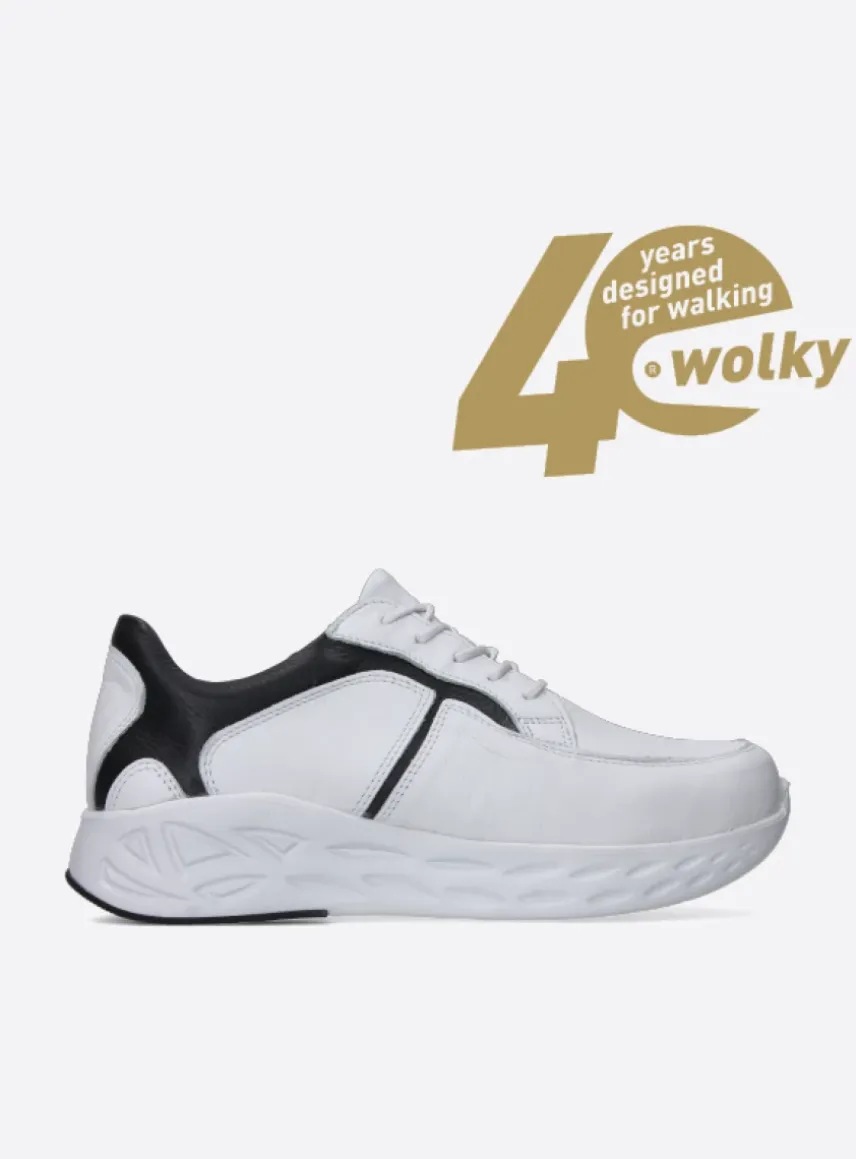 Bounce - wit/zwart leer