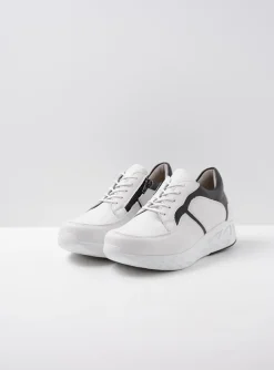 Bounce - wit/zwart leer