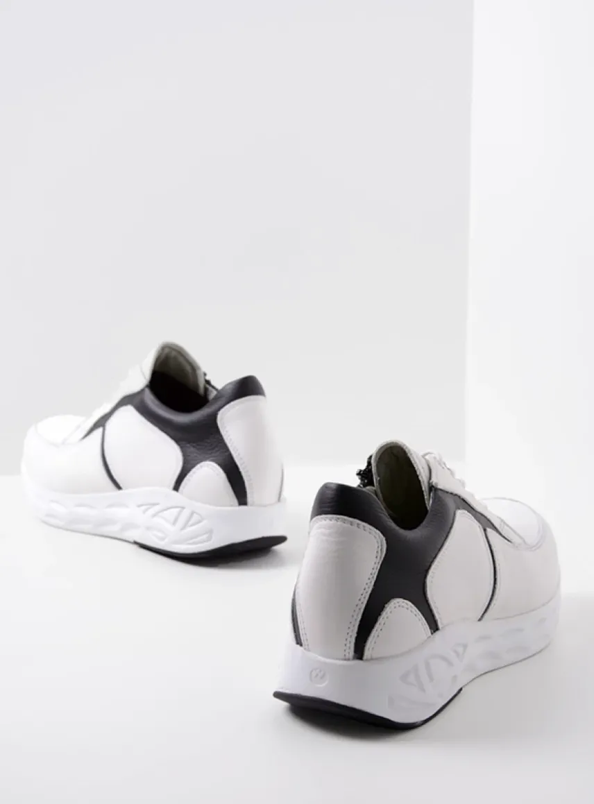 Bounce - wit/zwart leer