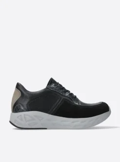 Bounce - zwart combi leer