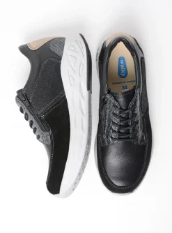 Bounce - zwart combi leer