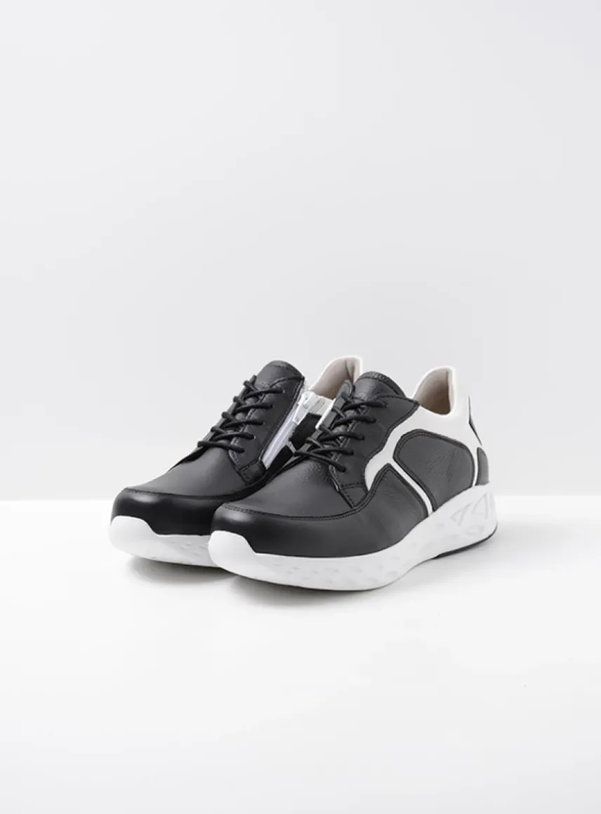 Bounce - zwart/wit leer
