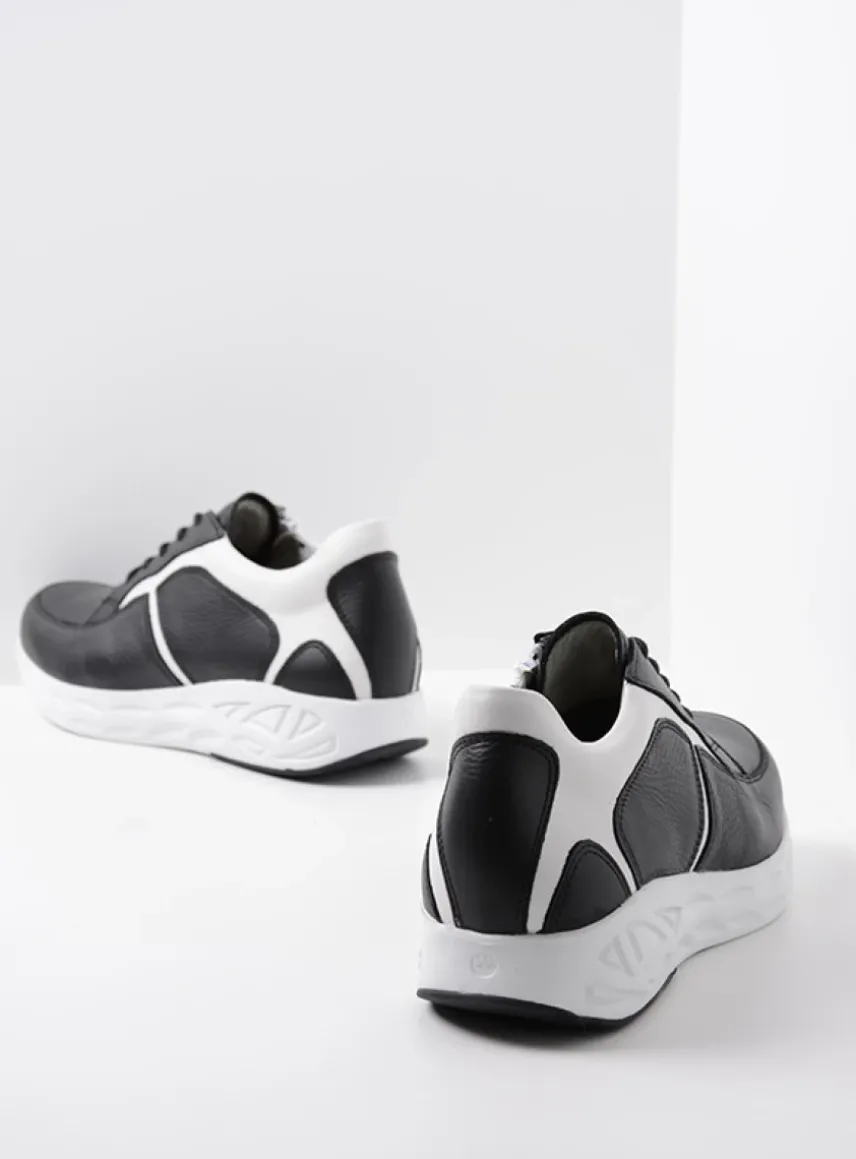 Bounce - zwart/wit leer