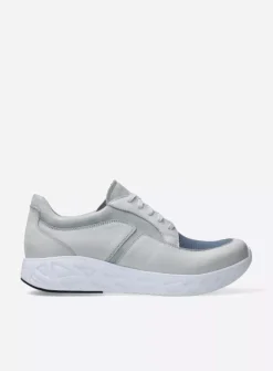Bounce Men S2F - gebroken wit/jeans combi stretch leer