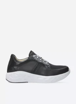 Bounce S2F - zwart/wit combi stretch leer