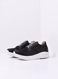 Bounce S2F - zwart/wit combi stretch leer