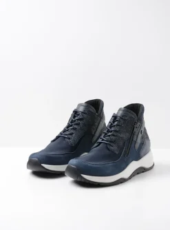 Crown S2F - blauw stretchleer