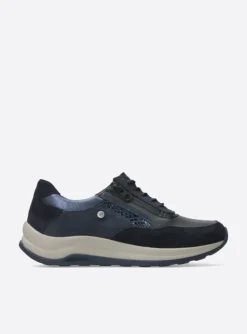 Cupar - blauw combi leer