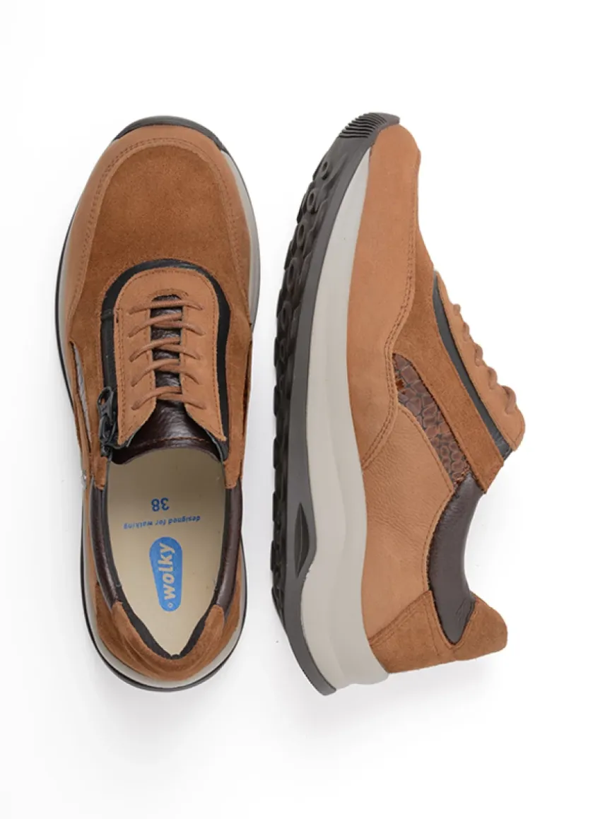 Cupar - cognac combi leer
