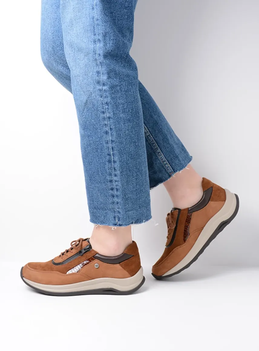 Cupar - cognac combi leer
