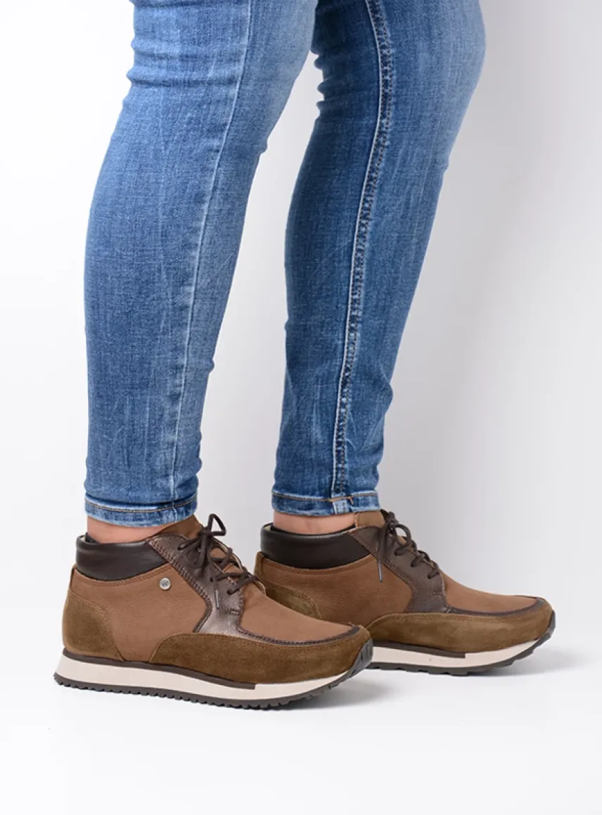 e-Boot - taupe combi leer