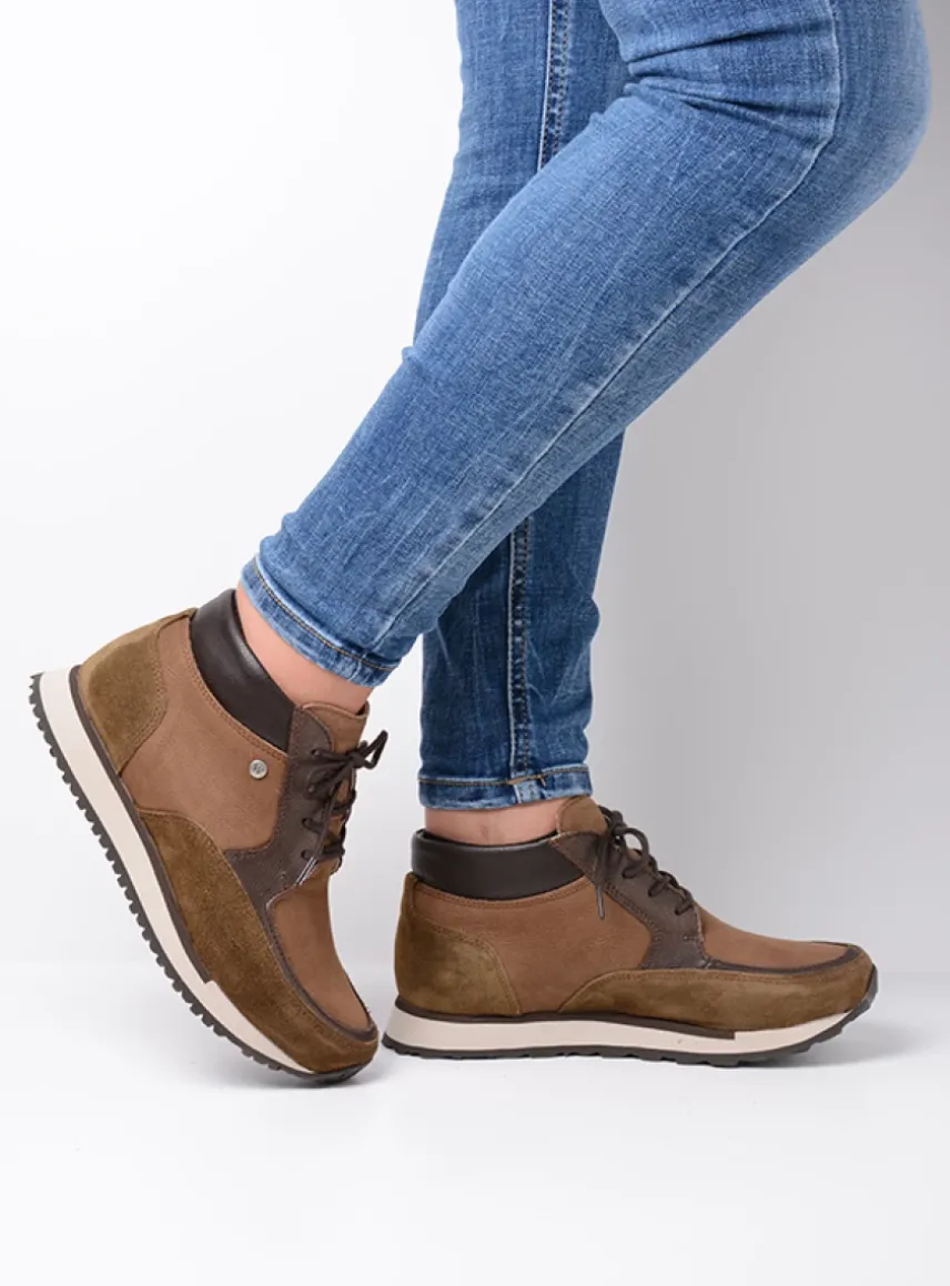 e-Boot - taupe combi leer