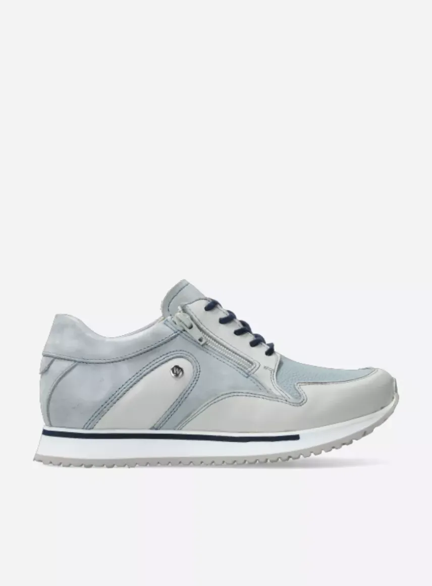 e-Go S2F - blauw combi stretch leer