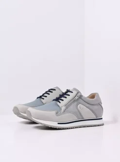 e-Go S2F - blauw combi stretch leer