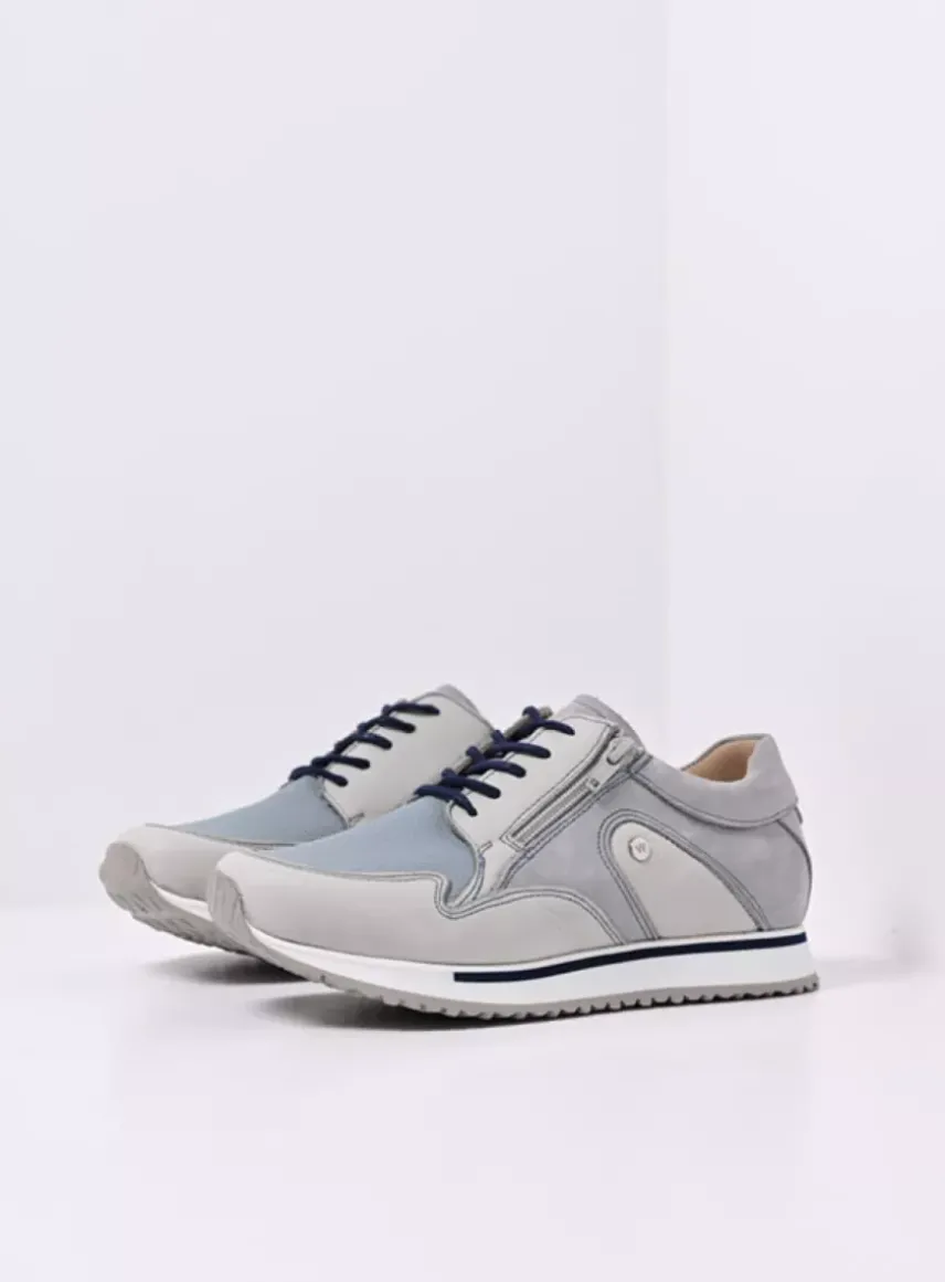 e-Go S2F - blauw combi stretch leer
