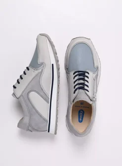 e-Go S2F - blauw combi stretch leer