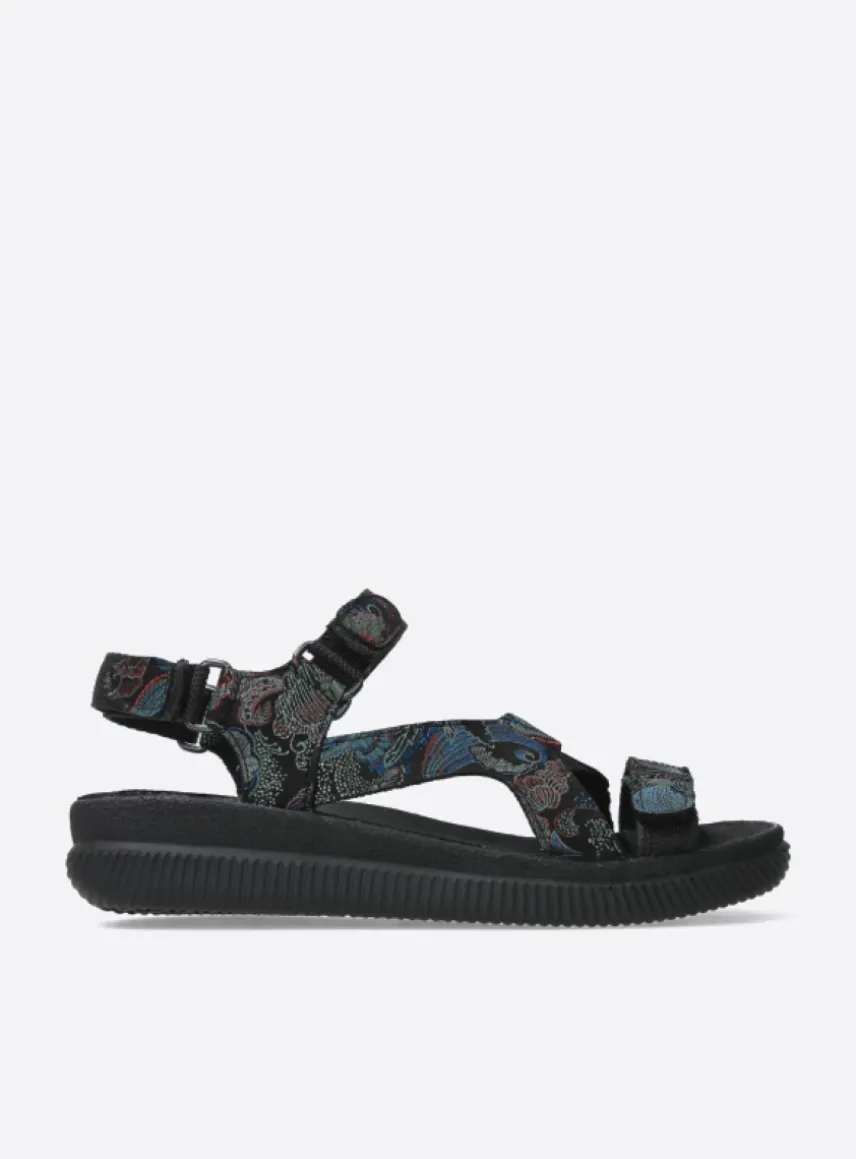 Energy Lady - zwart/blauw suede