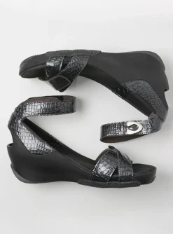 Era - antraciet crocolook lakleer
