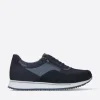 e-Runner - blauw combi leer