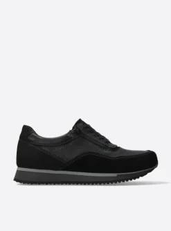e-Runner - zwart combi leer
