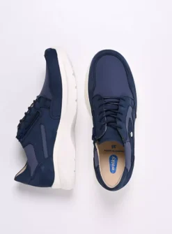 Impact S2F - denim combi stretch leer