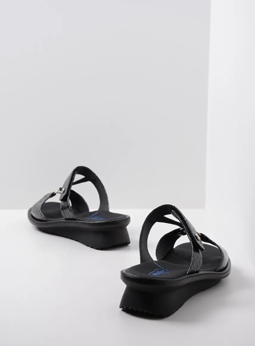 Isa - antraciet crocolook lakleer