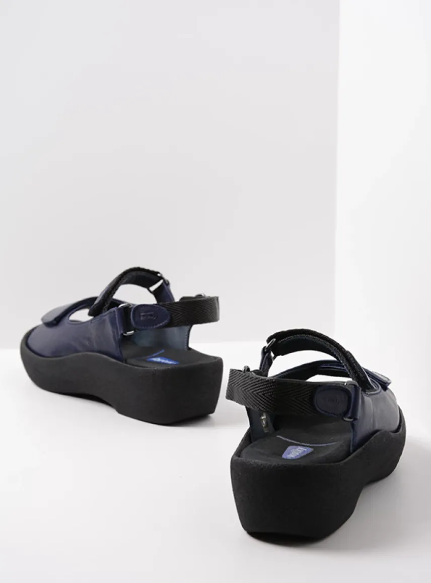 Jewel - blauw leer