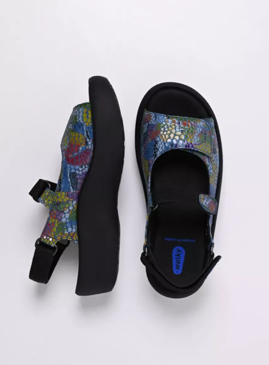 Jewel - jeansblauw/multi leer