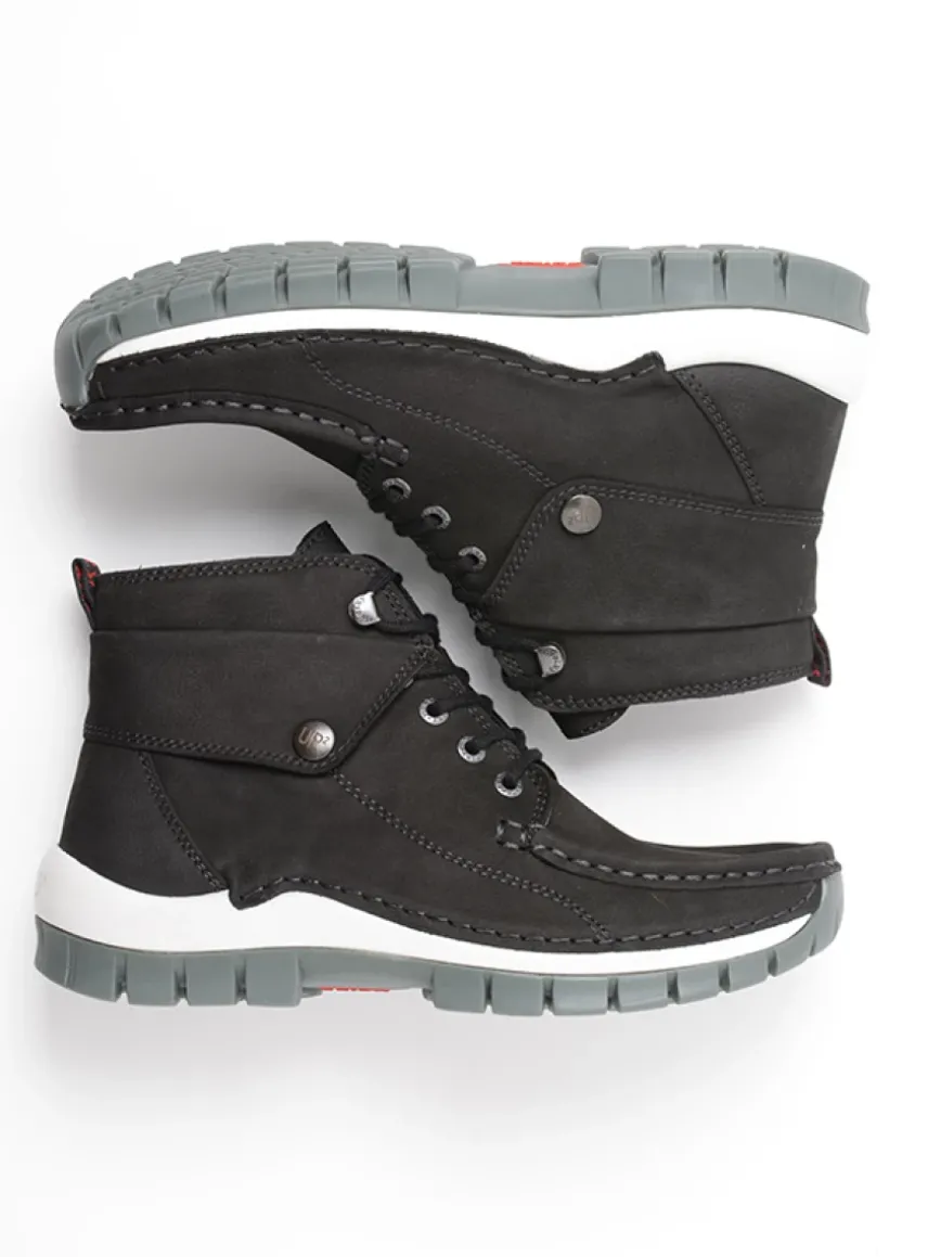 Jump - zwart grijsgroen nubuck