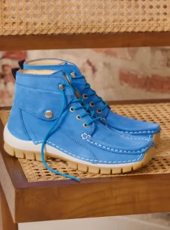 Jump Summer - hemelsblauw nubuck