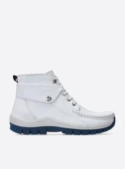 Jump Summer - wit/blauw leer