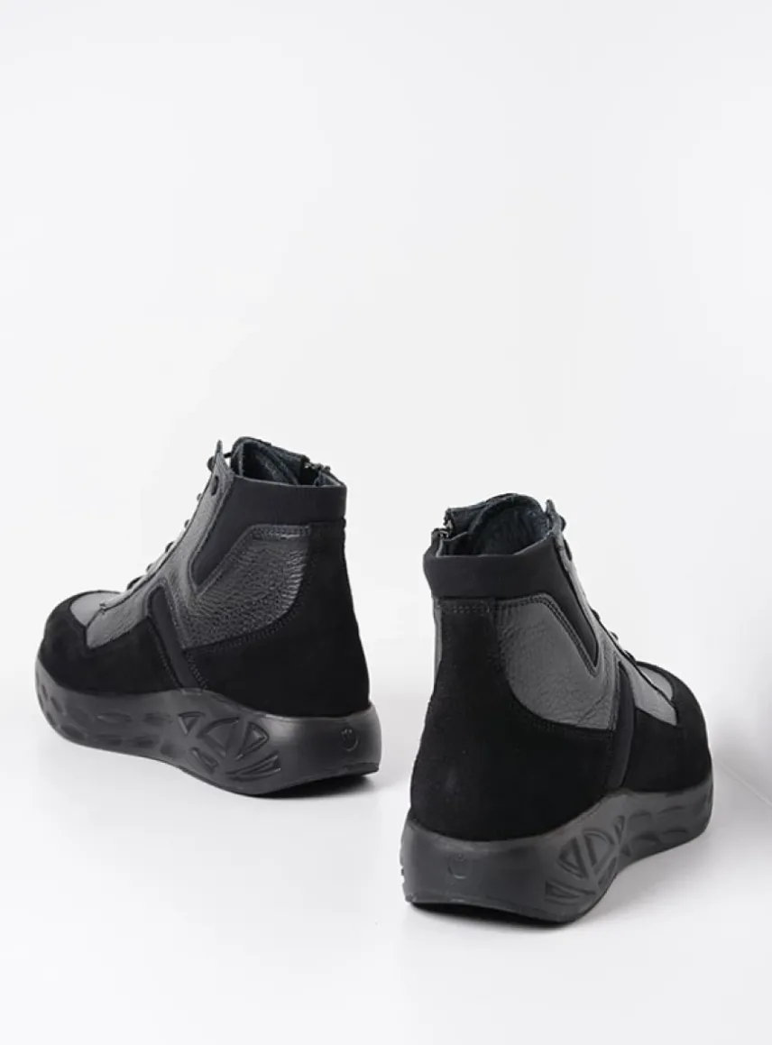 Leap - zwart combi leer/zwart