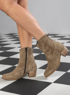 Lubbock - taupe zomer suede