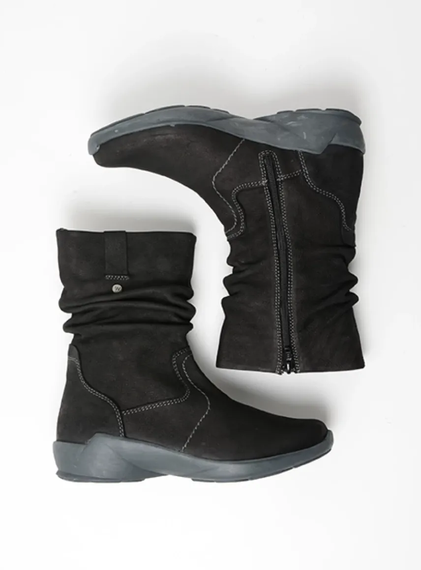 Luna - zwart nubuck