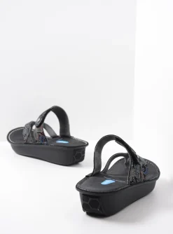 Martinique - zwart/blauw suede