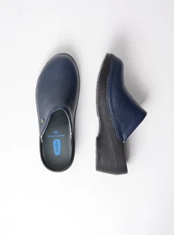 Multi Clog - blauw leer