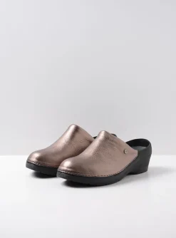 Multi Clog - brons leer